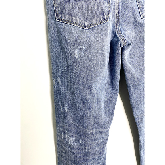 American Eagle Jeans Waist 32 Girlfriend High Hi Rise Button Fly Tapered - Picture 5 of 7